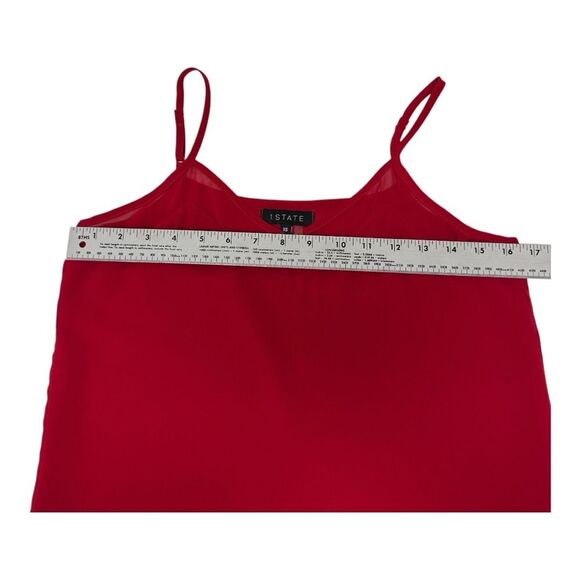 1. State Red Spaghetti Strap  Flowy Office Cami Top Size XS - Picture 6 of 7